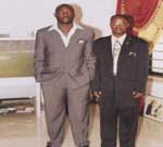 Rev. Bah and Ambassador George Weah, a one time best footballer of the world.